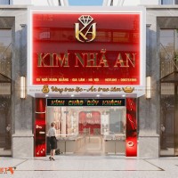Thiết kế tiệm vàng Kim Nhã An: Không gian hiện đại, sang trọng bậc nhất trung tâm Hà Nội
