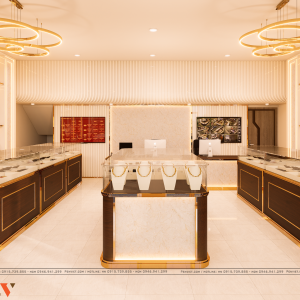 Thiết kế tiệm vàng 56m² tại Yên Thành – Nghệ An